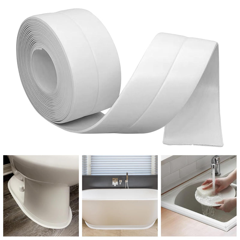 [Australia - AusPower] - Caulk Tape Bath & Kitchen Self Adhesive Caulking Tape Waterproof,Toilet Caulk Strip,Bathtub Sealing Strip Tape Caulk,Shower Caulk Bathroom Sealant,Traditional Caulking Replacement(White,1.5"x10.5Ft) White-1.5IN-10.5FT-A 