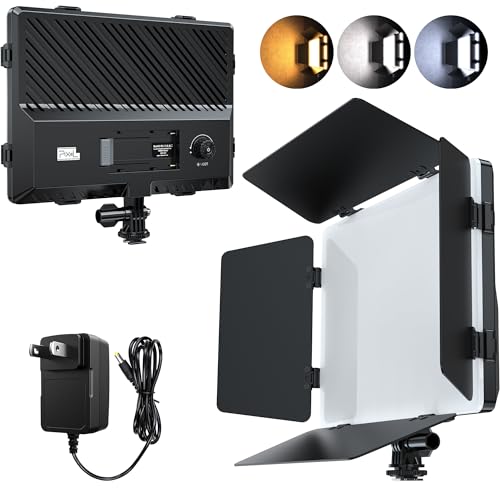 Pixel LED Video Light Panel Photography Camera Lighting 20W Bi-Color Dimmable 2500-6500K Led Studio Streaming Lights Photo Video Shooting (Battery Not Included) P30
