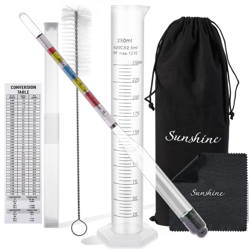 [Australia - AusPower] - Hydrometer Mead Wine Beer Brewing Ale Making Kombucha Kit,Alcohol Tester Accessories Moonshine Still Kit Complete for Home Test Equipment-Specific Gravity Abv Tester 
