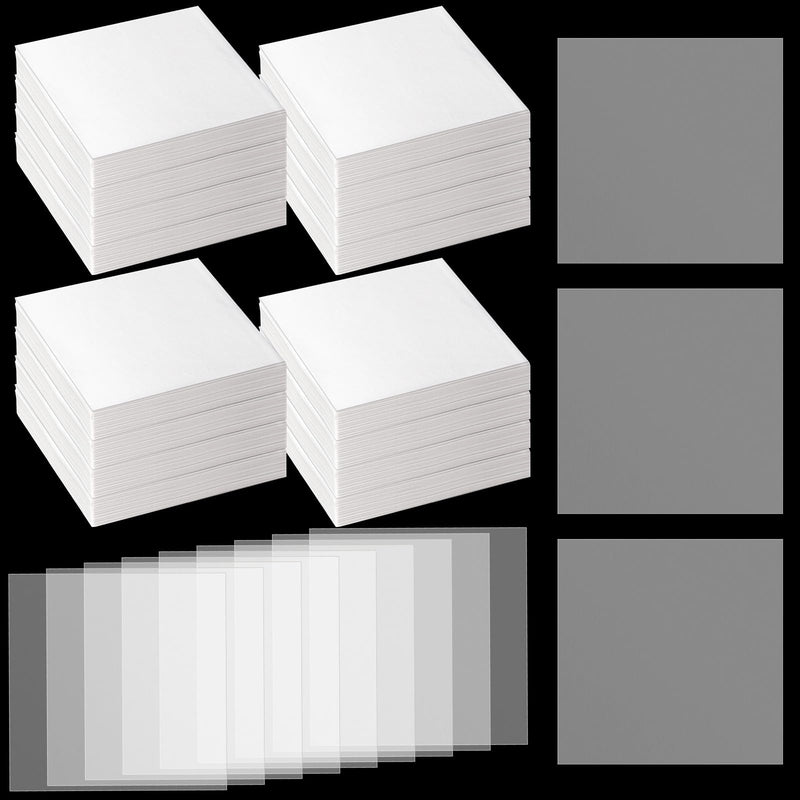 [Australia - AusPower] - 2000 Pcs Cellulose Weighing Paper Sheet Laboratory Sample Weighing Paper Weigh Papers, Nitrogen Free, Non Absorbing, Non Stick, High Gloss for Scale Measurement Samples Transfer, 4 x 4 Inches 