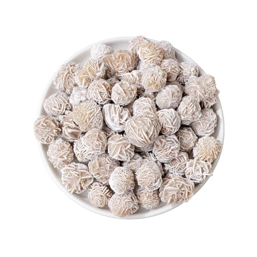Apengshi 1/2lb Natural Desert Rose Selenite Crystal Rough Raw Stone Mineral Specimen Reiki Collection Energy Stone Home Decoration 0.5 lb