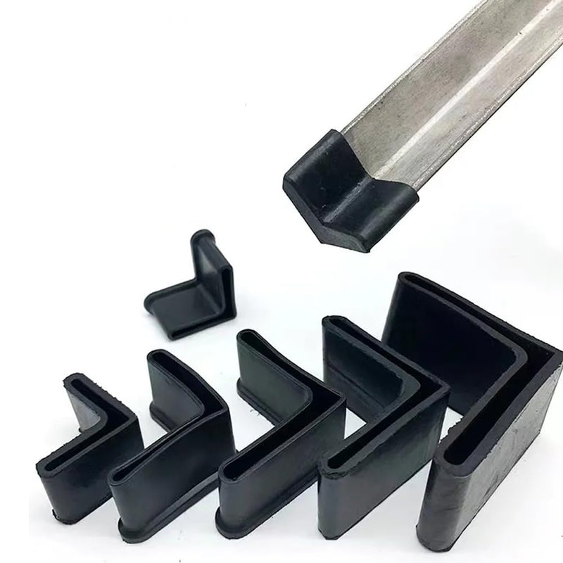 [Australia - AusPower] - 20Pcs L Shaped Rubber Angle Iron Caps, Furniture Rubber Leg Covers, Furniture Angle Iron Foot Pads, Black (1.57" x 1.57" / 40mm x 40mm) 1.57" x 1.57" / 40mm x 40mm 