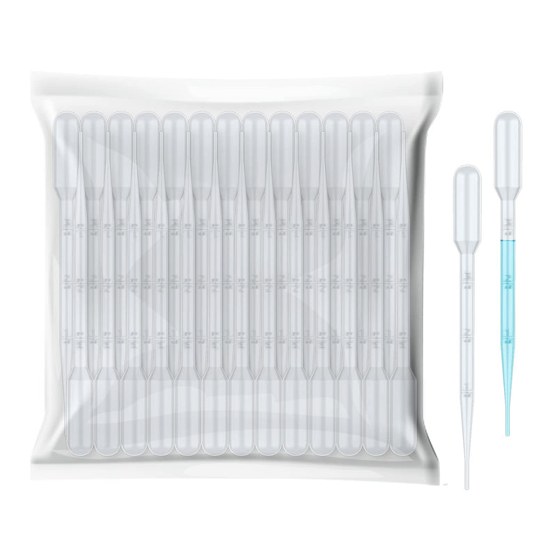 [Australia - AusPower] - 20Pcs 3mL Disposable Plastic Transfer Pipettes Calibrated Dropper for Science Experiment, Art, and DIY - Easy-to-Use and Safe 20pcs 3mL Pipettes Style 