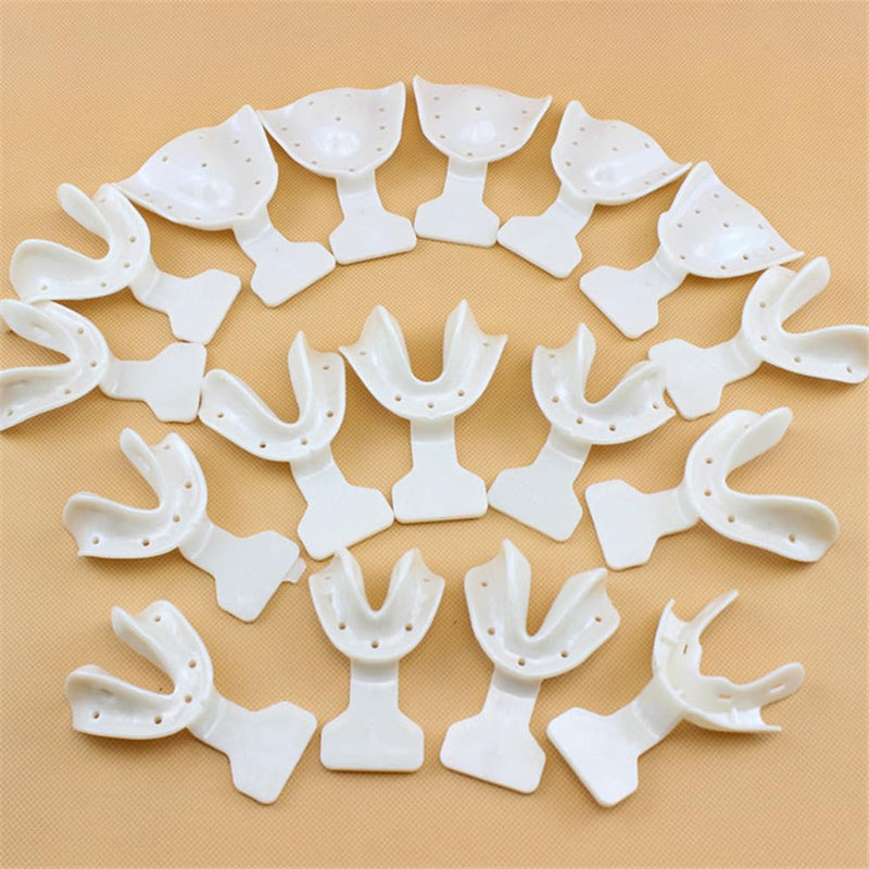 [Australia - AusPower] - Dental Impression Trays Autoclavable Teeth Holder Edentulous Jaws Impression Trays, Dental Lab Tool 17pcs/Set 