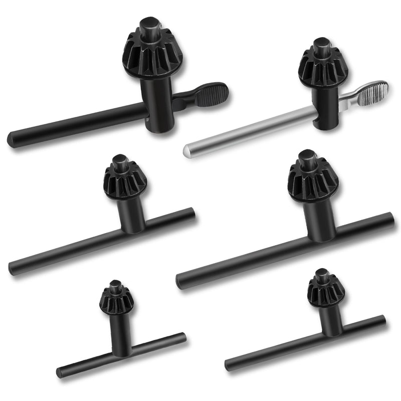 [Australia - AusPower] - Hakkin Drill Chuck Key Wrench Set, 6 Sizes High Hardness Carbon Steel Drill Press Chuck Key for Drill Clamping Tool, Drill Chuck Keys Kit (Chuck Diameter: 3/4" 5/8" 1/2" 3/8" 1/4" 5/32") 