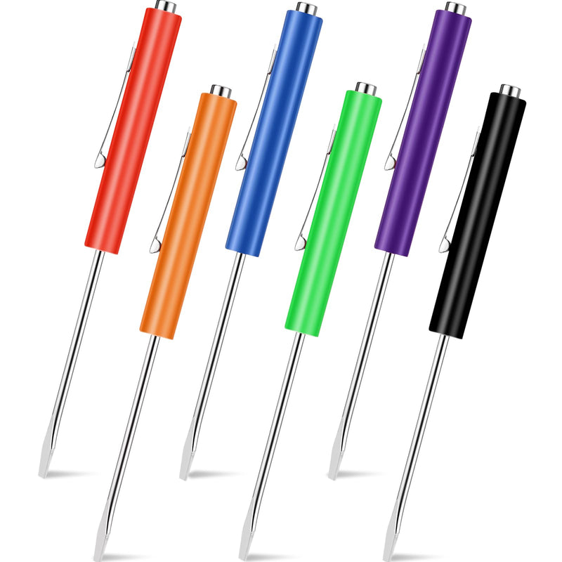 [Australia - AusPower] - 6 Pieces Pocket Screwdriver Mini Tops And magnetic pocket screwdriver with A Single Blade Head for Mechanical, Electrician (Colorful) 6 Colorful 