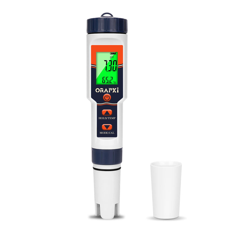 [Australia - AusPower] - Pool Salt Tester pH Meter ORAPXI Salinity Meter and pH Tester PPM EC Meter with LCD Screen 5 in 1- SALT pH TDS EC Meter for Saltwater Pool, Hot Tubs, Spas, Aquarium, Hydroponics System, Home Brew Red 
