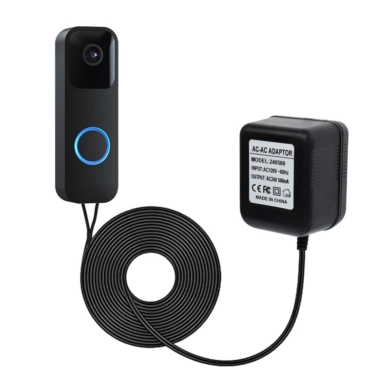 [Australia - AusPower] - VVHOOY 24V Transformer Doorbell Power Adapter Compatible with Blink, Google Nest,Wyze,Eufy Video Doorbells, C Wire Adapter 16.4ft/5m Extension Cable Doorbell Power Adapter Doorbell Supply Cord 