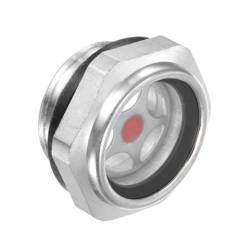 [Australia - AusPower] - CoCud Air Compressor Oil Sight Glass, | G3/4 Male Thread | Aluminum Hex Head Oil Liquid Level Indicator Glass Window - (Applications: for Gearbox Fittings), 1-Piece 