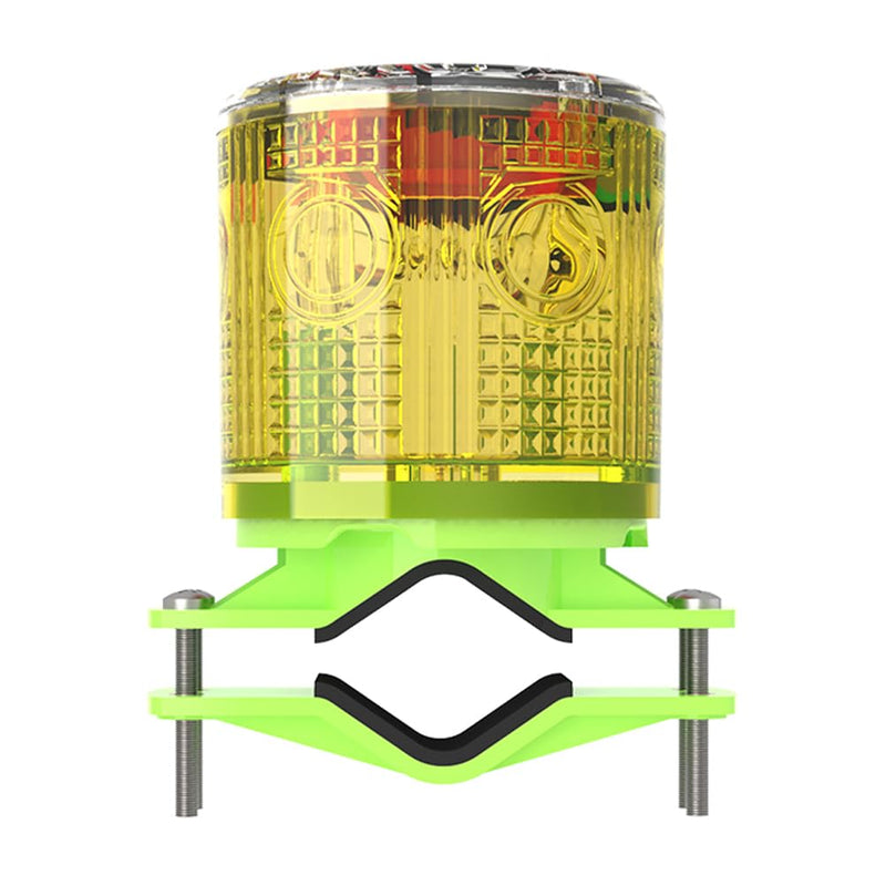 [Australia - AusPower] - Aolyty Solar Strobe Warning Light IP54 Waterproof LED Flashing Safety Light Bright Warning Lamp Outdoor with Switch for Construction Traffic Dock Marine Beacon Road Signs (Yellow) Yellow 
