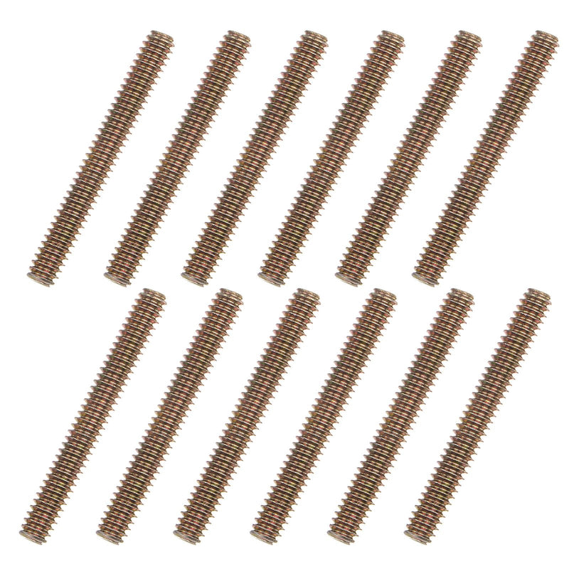[Australia - AusPower] - uxcell 12pcs Color Zinc Fully All Threaded Rod 1/4"-20, 2" Length, Carbon Steel Thread Screw for Furniture Mounting Assembly Fastening 12 1/4x2 inch 