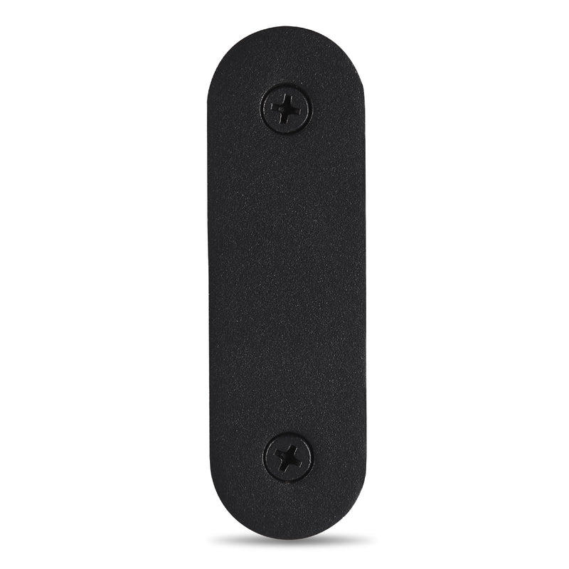 [Australia - AusPower] - Doorbell Cover Plate, Metal Doorbell Blanking Plate Cover, Doorbell Button Cover Chime Guard Plate, Doorbell Faceplate Hole Cover for Wall Outside, Weather Resistant, Aesthetic Decoration - Black 