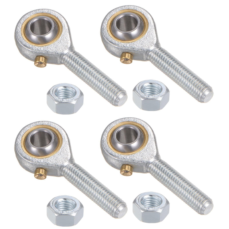 [Australia - AusPower] - uxcell 4pcs POSB4 1/4" Rod End Bearing 1/4"-28 UNF Male Right Hand Thread, Bearing Steel Rod End Joints with Jam Nut 1/4" 
