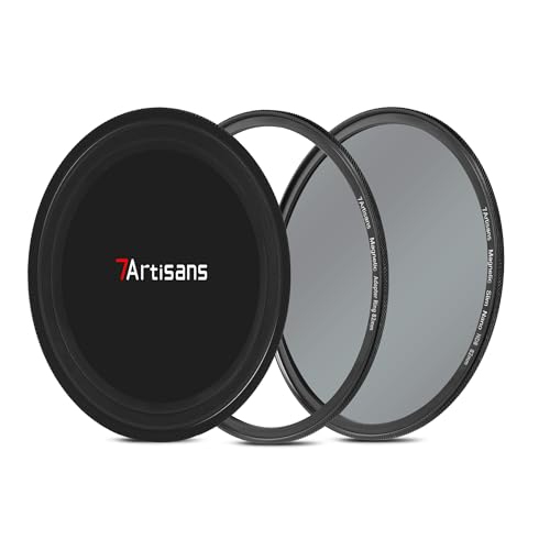 7artisans Nano Magnetic Filter UV Filter ND Light Reduction Filter/CPL Polarization Filter/GND Gradient Filter/Black Mist 1/4 Portrait Photography Filter Suitable for Lens(77mm ND8) 77mm Magnetic ND8