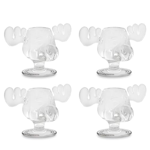 Silver Buffalo National Lampoon's Christmas Vacation Moose Head Shot Glass Set of 4