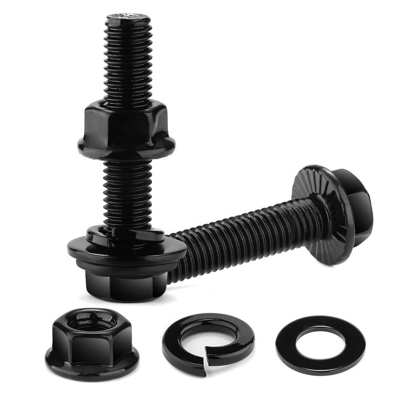 [Australia - AusPower] - M8 x 20mm Flanged Hex Head Bolts, Nuts, Flat & Lock Washers, 20Pcs 18-8 (304) Stainless Steel, Fully Threaded, Black Oxide by SG TZH 20 M8 x 20mm 