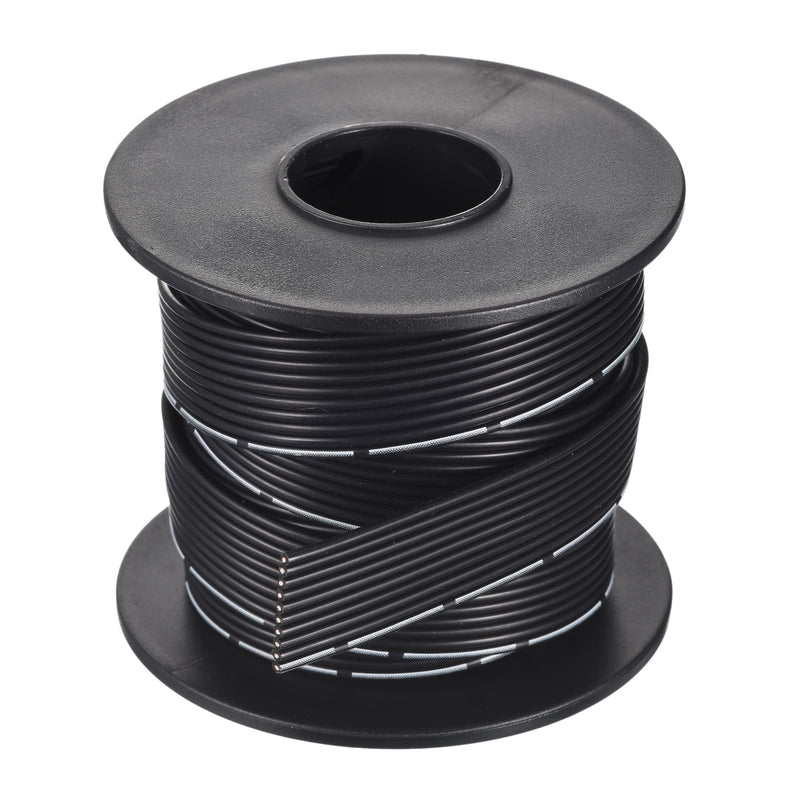 [Australia - AusPower] - MECCANIXITY 24AWG Silicone Ribbon Cable 10Pin 24 Gauge Flat Cable Flexible Silicone Wire 3m/9.8ft Black Stranded Tinned Copper Wire for Model Plane, Model Car, Electric Appliance 24AWG,9.8ft 