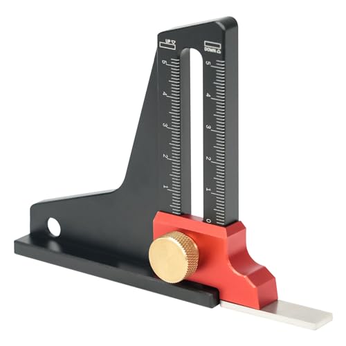 Deep Height Saw Gauge, Table Saw Depth Height Gauge, Aluminum Alloy Altimeter for Carpenter Woodworking Measurement (Pack of 1) 1pcs