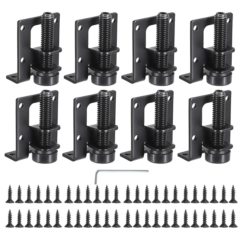 [Australia - AusPower] - OwnMy 8 Packs Adjustable Furniture Leveling Feets L Shaped Furniture Levelers Legs, Heavy Duty Furniture Mounting Brackets Metal Furniture Leveling Feet for Workbench Cabinet Wardrobe, 2.2" H, Black 