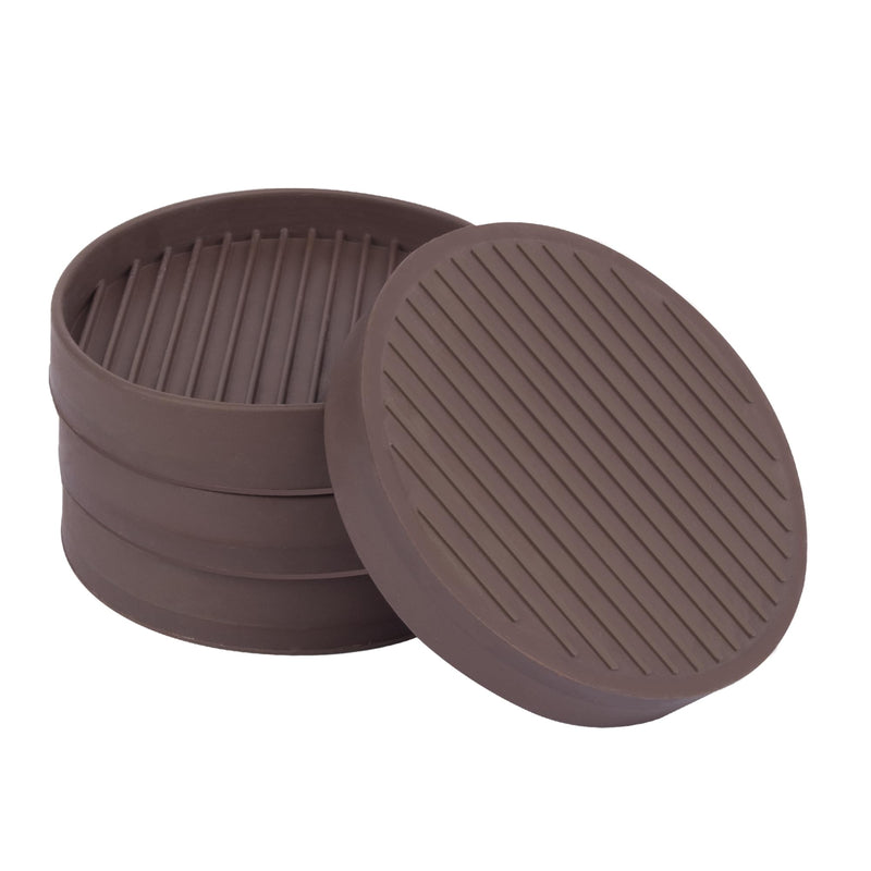 [Australia - AusPower] - Comforing Non Slip Furniture Pads 4 Pcs Rubber Pads for Furniture Feet Bed Couch Stoppers Anti Slide Caster Cups Floor Protectors (Round, 2 Inch) Round, 2 inch 