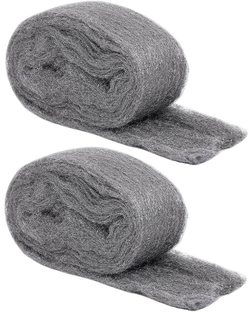 [Australia - AusPower] - Steel Wool for Mice Control - 2 Pack of 3"×10Ft Steel Wool, Gap Filter for House & Garage - Keep Mice Away from Holes?Siding?Pipeline?Vents in Garden, House, 7.04oz (2, 100g) 