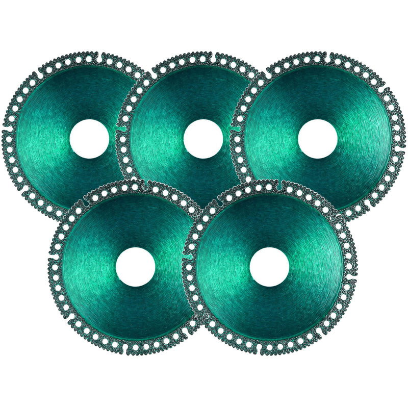 Mornajina ‎5 Packs 4-1/2" Indestructible Disc for Grinder, Indestructible Grinder Disc for Angle Grinder 7/8" (Model 115/125), Fit Smooth Cutting, Chamfering, Grinding of All Materials (Green) Green 4.5 Inch 5.0