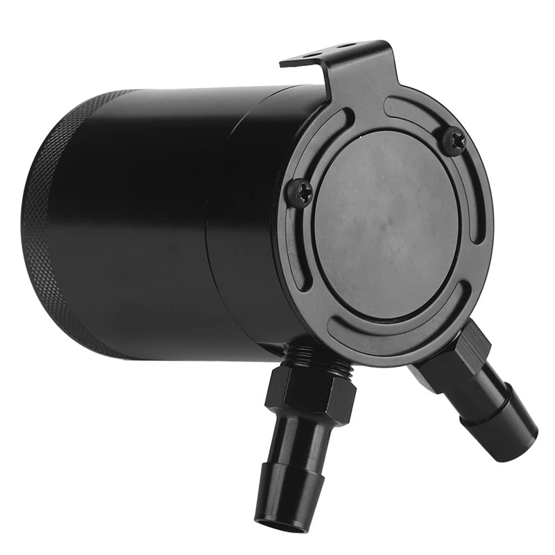 2 Port Oil Collection Tank Aluminium Alloy Air Oil Separator Protects Intercooler and Intake System, Improves Oil Separation, 50 Micron Bronze Filters, Default