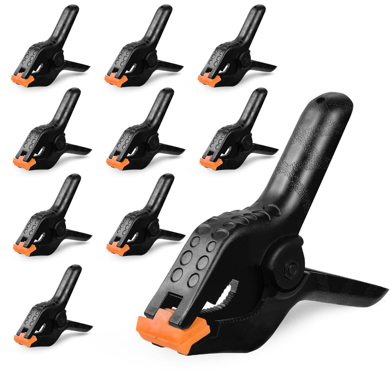 [Australia - AusPower] - 4.5 Inch Spring Clamps Heavy Duty - 10 Pack Spring Clips Plastic Clamp Set, Backdrop Clips Clamps for Crafts Woodworking Photography, Strong Clamps for Backdrop Stand Outdoor Home Project 4.5 Inch 