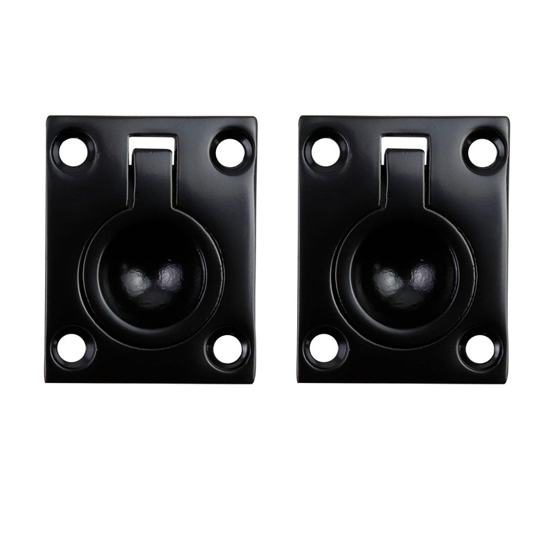 [Australia - AusPower] - Nicerity 2Pcs Flush Ring Pull Stainless Steel Boat Hatch Latch Cabinet Flush Mount Lifting Ring Pull Handle ï¼ˆBlackï¼‰ 