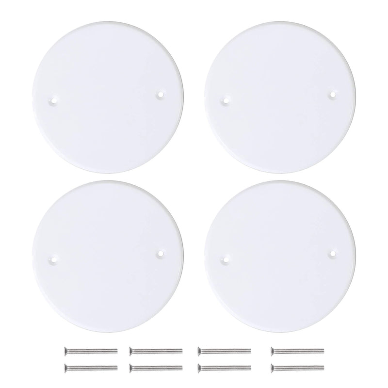 [Australia - AusPower] - Qlvily 4PCS 5" Ceiling Cover Plate, Round Electrical Box Cover, Ceiling Hole Cover, Screws Included 