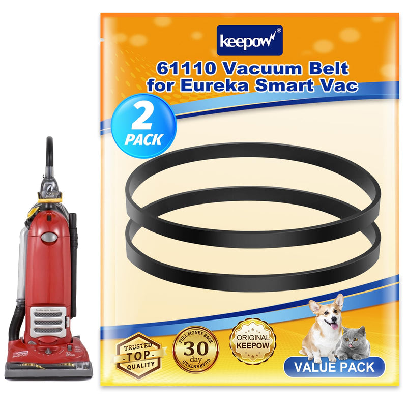 [Australia - AusPower] - KEEPOW Style R Replacement Belt for Eureka 4870 4872 4874 4875 4880 4885 Series Boss SmartVac, Replace Part 61110, 61110A, 61110B, 61110C (2 Pack) 
