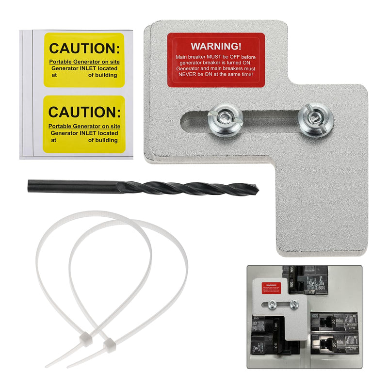 [Australia - AusPower] - Gohantee WR-05 Generator Interlock Kit, Main Breaker Interlock Kit Compatible with Siemens 100 Amp and Murray 100 Amp Panel, 1 1/4" Spacing Between Main and Branch Breaker, Safely Interlock (WR-5) 