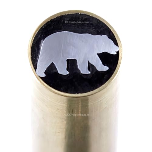 EZSMITH MP990BA 3/8-inch brass mosaic pin with aluminum core for decorative fixed-blade knife handles