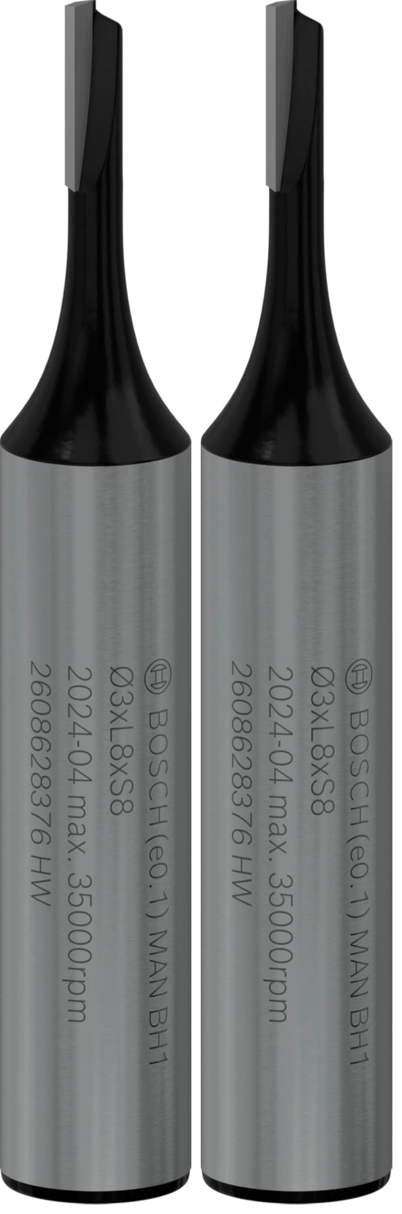 Bosch Professional Groove Cutter Standard for Wood (for Wood, Diameter 3 mm, Working Length 8 mm, Accessories Hand Cutter) (Pack of 2) Ø 3 mm (Packung mit 2) l 8mm
