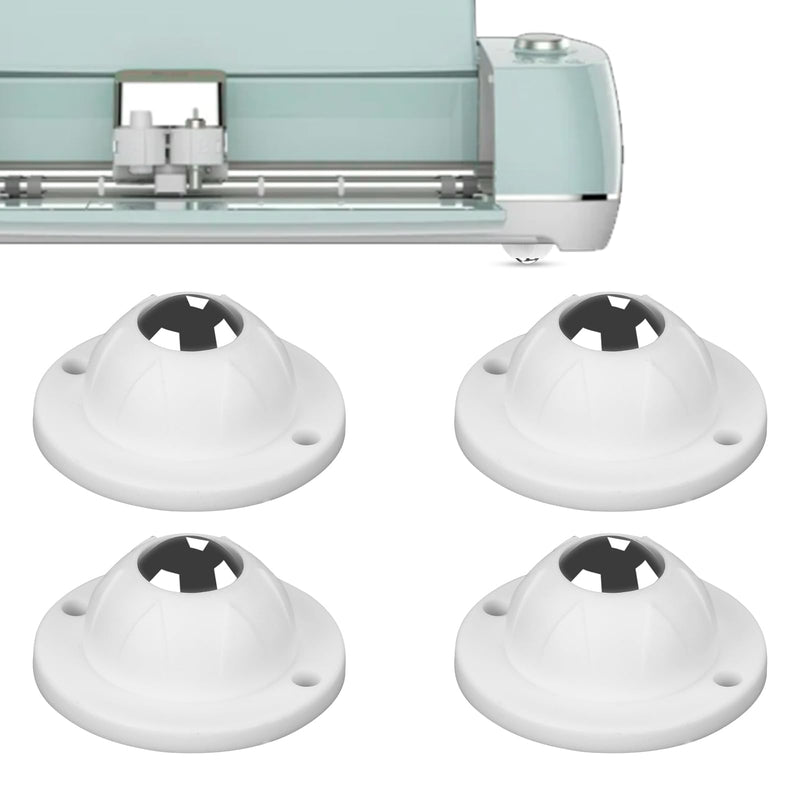 [Australia - AusPower] - 4pcs Mini Caster Wheels for Cricut Maker/Explore Air, Self Adhesive Roller Ball Transfer Bearings 360°Rotation Ball Casters Universal Sticky Pulley Wheels for Silhouette Cameo 4/ Portrait 3 