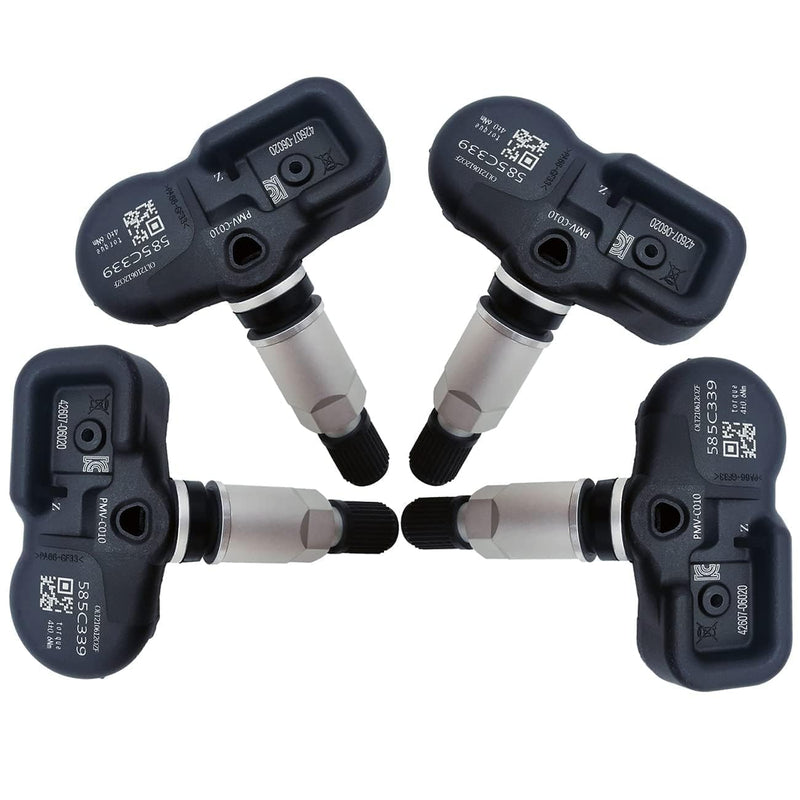 Cheriezing TPMS Sensor 42607-06020 Programmed Tire Pressure Monitoring System Sensor 315 MHz Compatible with Avalon Camry Corolla RAV4 ES300h ES350 IS300 RC300 Set of 4
