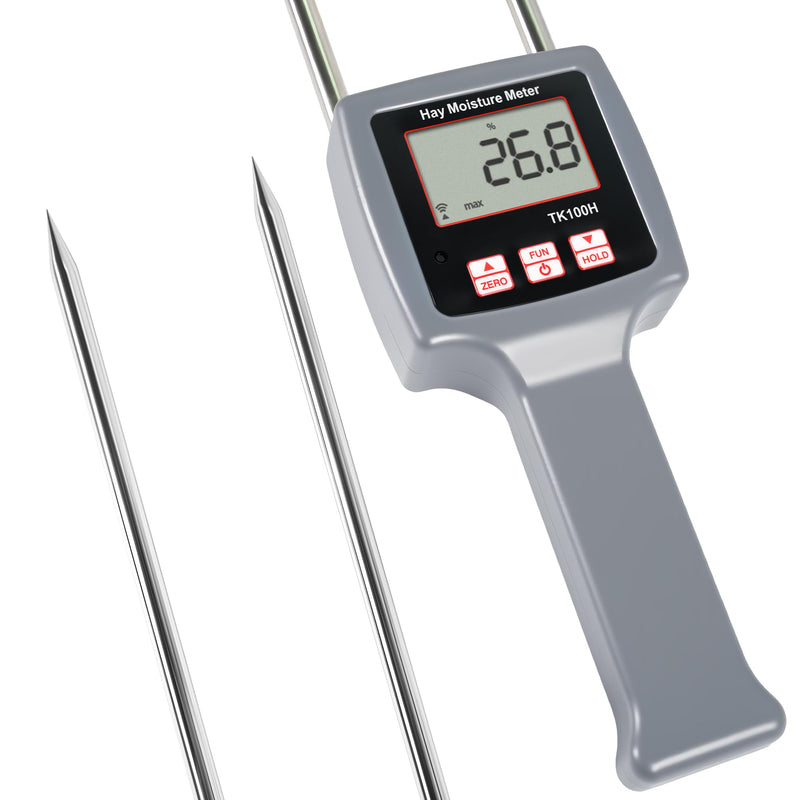 [Australia - AusPower] - Precision Hay Moisture Meter, TK100H Digital LCD Hay Bales Moisture Detector, Portable Hay Moisture Tester with Moisture Probe for Hay Bale Moisture Level, Range 0-84%, Max. Hold 