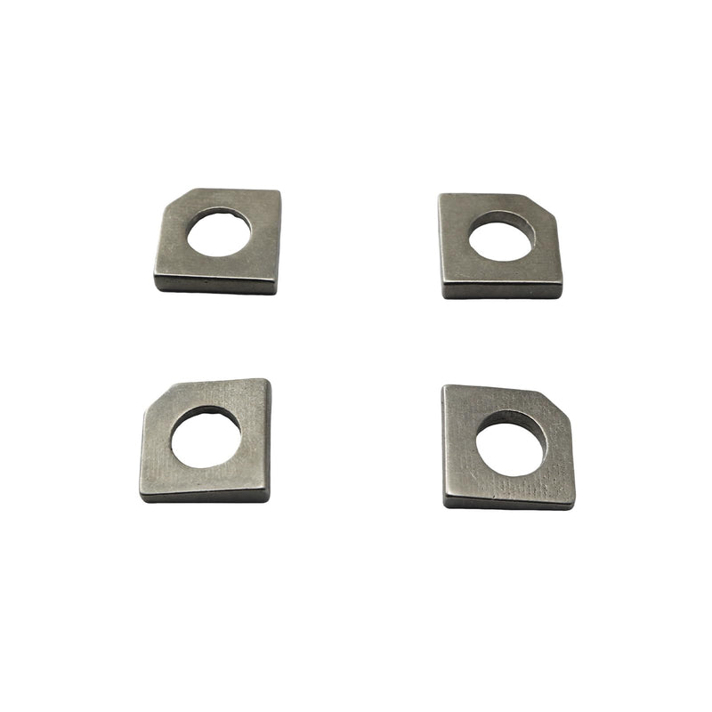 [Australia - AusPower] - 4PCS 304 Stainless Steel Square Beveled Washers Square Slot Steel Plastic Galvanized Metal Facade Square Pads for Dia.8mm 8mm 