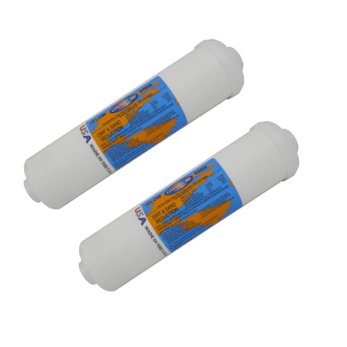 IPW Industries Inc. Omnipure K5515-BB carbon block water filter, 1-micron under-sink RO compatible, 2-pack