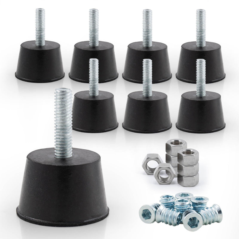 [Australia - AusPower] - 1/4" Thread Furniture Leveling Feet Screw in Threaded Furniture Levelers Adjustable Table Chair Levelers Feet Glides for Chairs Tables Cabinet Patio Furniture - 8 Pack 1/4 Thread 