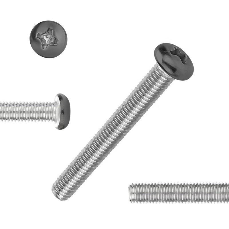 [Australia - AusPower] - QISHENG 100 PCS Black Head #6-32X1 Stainless Steel Phillips Pan Head Machine Screws,DIY,Repair,Install Furniture and Electrical Appliances Screws,Stainless Steel 18-8 A2(304) Screw #6-32X1" 