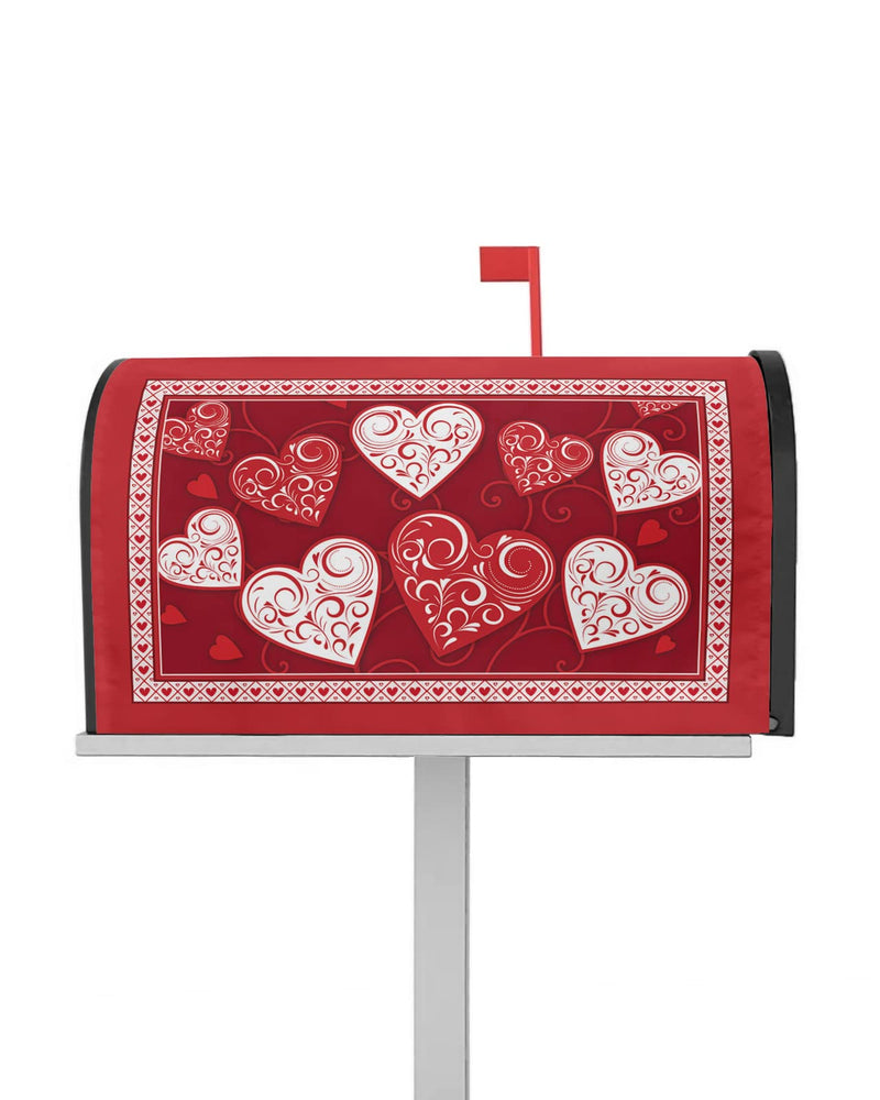 [Australia - AusPower] - Valentine's Day Red Love Heart Mailbox Cover Magnetic Mailbox Wraps, Valentines Hearts Mailbox Covers Standard Size 18x21 Inch Mail Wrap Post Letter Box Decoration for Outdoor Gardern Yard 18x21in Lovessr3183 