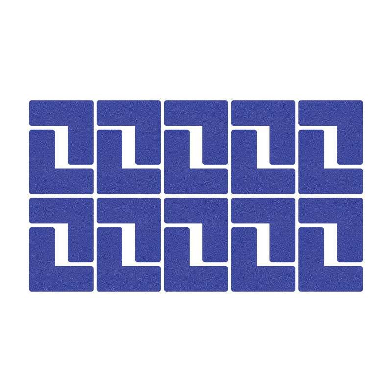 [Australia - AusPower] - 100 Pack 5s Location Marking Corner, 2x2x0.8 Inch L Shaped Graphical Floor Marker for Office Desk Table Top, Warehouse Floor (Blue) Blue 