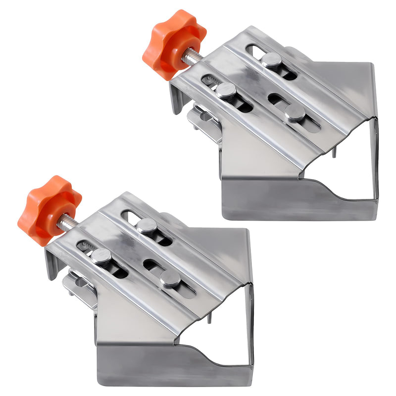 [Australia - AusPower] - Owfeel 2pcs Stainless Steel Right Corner Clamp,90 Degree Right Angle Clamp for Woodworking,Right Angle Clip Fixer,Single Handle Clamps for Woodworking, Photo Framing (Close) Close 