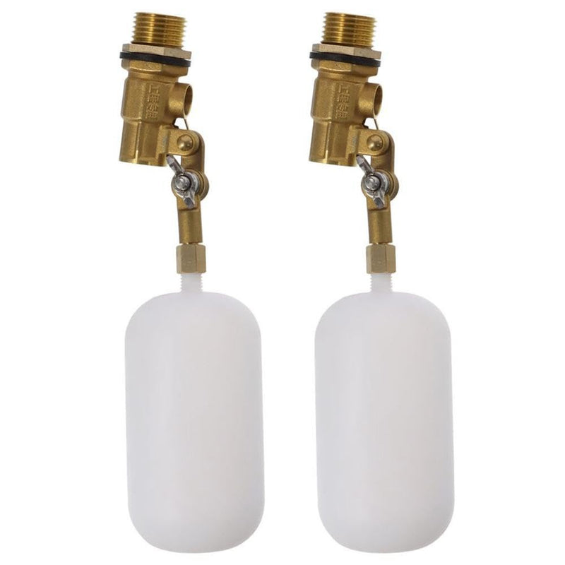 Float Valve 2pcs Adjustable Arm Durable White Float Ball Valve Float Accessories PVC Water Float Valve Water Tank