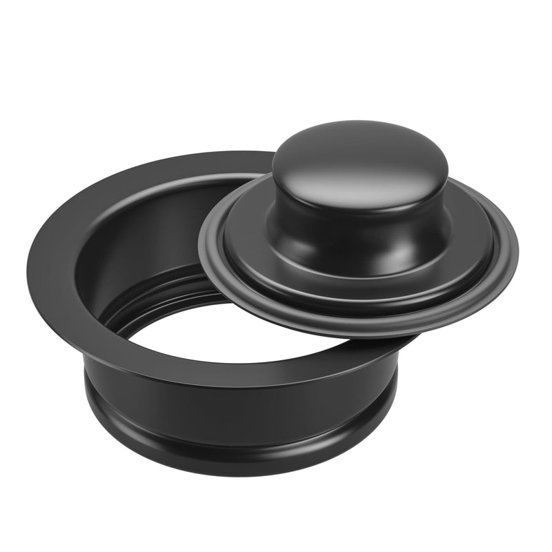 [Australia - AusPower] - Kitchen Sink Garbage Disposal Flange and Sink Stopper,fit Stainless Steel 3-1/2 inch Standard Sink Drain Opening Kitchen Sink Replacement Accessories (Black) Black 