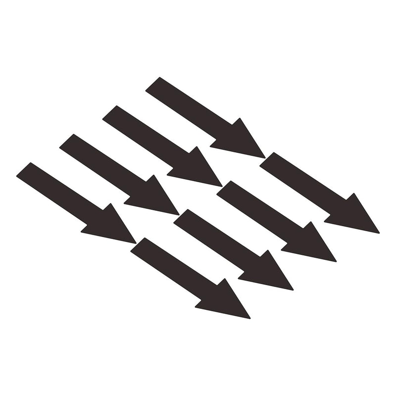 [Australia - AusPower] - Beiyier Large Removable 8-Piece 12" Vinyl Directional Arrow Stickers, Adhesive Floor Decals for Waterproof Marking and Safe Road Instructions (5×12 inches, Black 