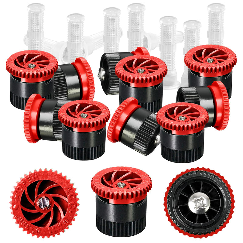 [Australia - AusPower] - 10 Pieces Variable Arc Nozzle, Replacement Pop-up Sprinkler Heads Compatible with Most of Adjustable Pop Up Sprinklers Spray Head for Garden Lawn Irrigation (10AN) 