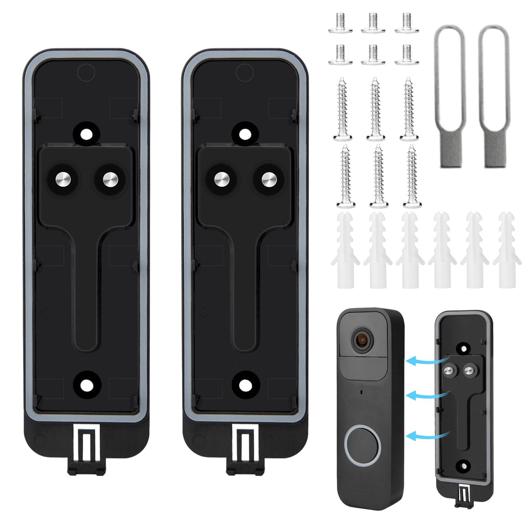 [Australia - AusPower] - 2pcs Doorbell Backplate Replacement Compatible with Blink, Upgrade Blink Doorbell Mount Doorbell Back Plate Replacement Mounting Part with Blink Key Tool 
