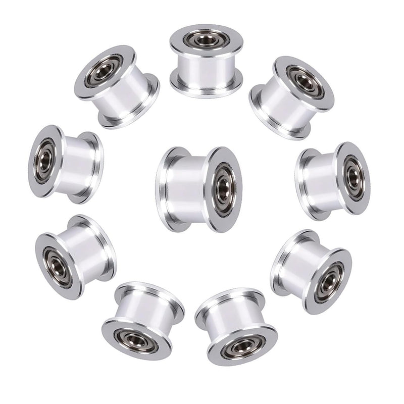 [Australia - AusPower] - Newwish GT2 Idler Pulley 16 Toothless Bore 3mm Width 6mm 16T GT2 Idler 3mm Bore for 3D Printer 6mm Width GT2 Timing Belt.(10pcs) GT2 Idler 6mm Width 